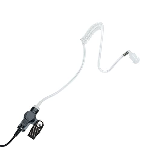 2-Wire Surveillance Headset Compatible with Motorola APX8000 2PCS | 2-pack clear acoustic tube surveillance headsets with PTT mic compatible with Motorola APX6000 XPR7550 XPR6550 radios