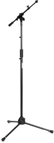 Shure by Gator Tripod Mic Stand with Telescoping Boom (SH-TRIPODSTANDTBM) | Twist Clutch Adjusts Height Between 41-70" Collapsible Tripod Base with Non-Slip Rubber Feet - style: Standard Clutch + Boom