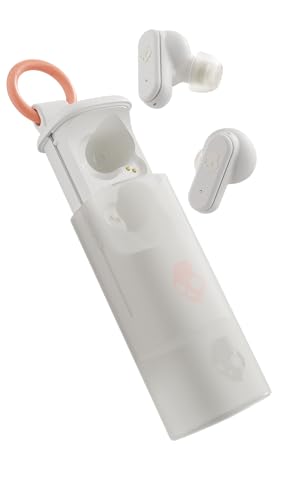 Skullcandy Dime Evo Wireless Earbuds with Clip-Anywhere Case - Bone | In-Ear Fit, Noise Isolating, 36 Hours Battery, Microphone for iPhone Android, Easy Clip-On Design, Travel, Commuting - color: Bone