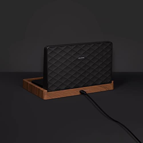 AcuRite Weather Valet with Qi-Certified Wireless Charging Pad, Auto-Dimming LCD Screen, Alarm Clock, Hyperlocal Forecast, Outdoor Temperature and Humidity Measurements, Indoor Temperature Reading