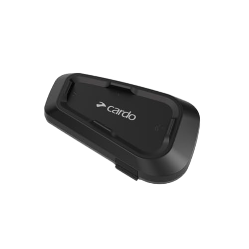 Cardo Systems Spirit Motorcycle Bluetooth Communication Headset, 2-Way Bluetooth, Thin 32mm Speakers, Waterproof, Universal Connectivity - Single Pack - size: 1 Pack, style: Spirit