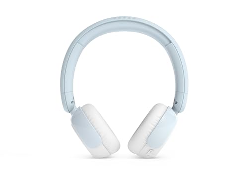 PHILIPS K4200 Lightweight On-Ear Wireless Kids Headphones - Built-in Mic, LED Lights, Safe Volume Limited, Audio Sharing, Foldable & Durable, Blue - color: Blue