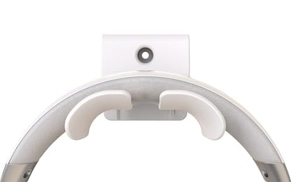 Headphone Wall Mount, Under Desk Headphone Hanger, Controller Holder, Gamepad Controller Holder, Adhesive/Screws, Universal Hanger Hook (White) - color: White