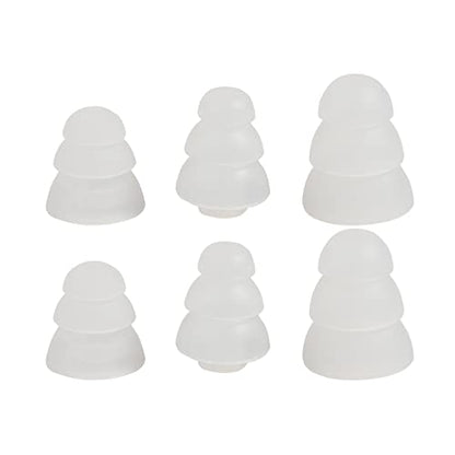 Replacement Triple Flange Ear Tips Earbuds Silicone for in Ear Headphones in-Ear Hole 4.0mm,Silicone - color: T