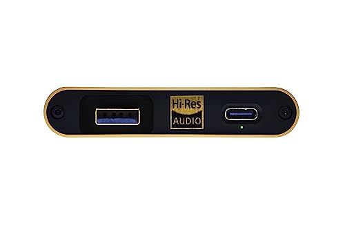 iFi Hip-dac2 Gold Edition - Portable Balanced DAC Headphone Amplifier for Android, iPhone with USB Input Only/Outputs: 3.5mm Unbalanced / 4.4mm Balanced – MQA Decoder - color: Gold