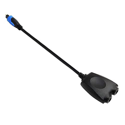 BlueRigger Toslink Cable (6FT) with 1x2 Toslink Splitter - 1 Male Input 2 Female Output - with 24K Gold Plated Connectors (for Home Theatre, Xbox, PlayStation etc.)