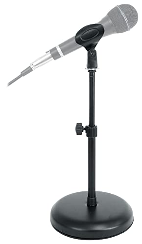 Rockville iStand 7 Adjustable Desktop Stand for iPad/iPhone/Tablet/Phone, 360 Swivel, Mic Clip Included, Perfect for Karaoke, Live Performances, and Presentations | Swappable Mount, Adjustable Height, Includes Mic Clip, 360 Degree Swivel, Desktop, Fits 4.