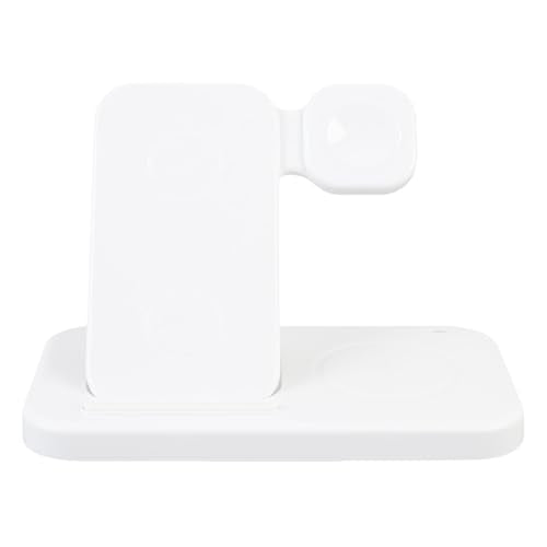 Fabater Wireless Charging Station, 15W Fast Foldable with 4 in 1 Charging Dock, Multi Device Charger Stand for Phone Watch Headphone Travel