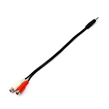 GRLRCR 8 Inches 3.5mm Male to 2 RCA Female Jack Stereo Audio Y Cable Adapter for Smartphones, Tablets, MP3, Home Theater, HDTV, Gaming Consoles, Hi-Fi Systems and More(2 Pack) - size: 3.5mm Male to 2 RCA Female