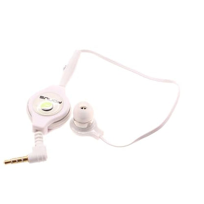 Retractable Mono Earphone Headphone 3.5mm w Mic Compatible with TCL Classic (Flip)/Flip 3 (2024), Headset Handsfree Earbud Earpiece Microphone