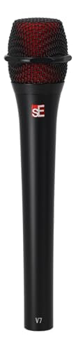 Audiosavings SE Electronics V7 ENG Bundle: All-Metal Dynamic Handheld Vocal Podcasting Microphone, WS07 External Windscreen, 20 ft XLR Mic Cable, 3-Items