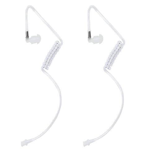 Transparent Acoustic Tube Replacement for Two Way Radio Walkie Talkie Earpiece Headset