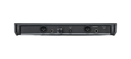 Shure BLX288/PG58 Dual Wireless Vocal System - J11 Band | 14-hour battery and 300 ft UHF range with two PG58 handheld vocal mics and dual-channel receiver for live vocals - style: J11 Band (596-616 MHz)