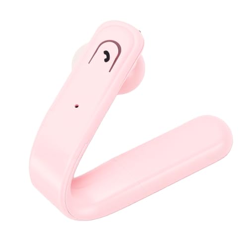 Single Ear Bluetooth Headset, Handsfree Earphone with Mic, IP67 Water Proof Ear Hook Wireless Earpiece for Truck Driver Laptop Cell Phone (Pink) - color: Pink