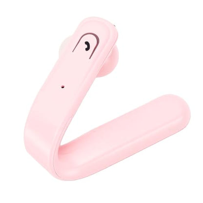 Single Ear Bluetooth Headset, Handsfree Earphone with Mic, IP67 Water Proof Ear Hook Wireless Earpiece for Truck Driver Laptop Cell Phone (Pink) - color: Pink