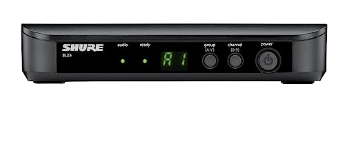 Shure BLX14/CVL Lavalier Audio System J11 Band (596–620 MHz) – BLX4 Receiver, BLX1 Bodypack & CVL Clip-On Lavalier Mic, Up to 14 Hr Battery, 300 ft Range