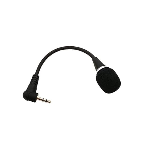Mini Microphone Mini Notebook Mic 3.5 mm Socket Notebook Microphone, Compatible for PC Laptop Notebook (1 Piece/Black)