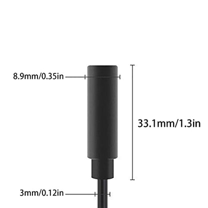 5PCS Replacement 3.5mm Female Jack to Bare Wire Open End TRS 3 Pole Stereo 3.5mm Jack Plug Connector Audio Cable for Headphone Headset Earphone Cable Repair, Black 30cm