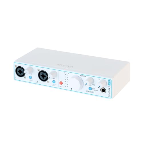 Arturia MiniFuse USB Audio & MIDI Interface, MiniFuse 2 OTG - White