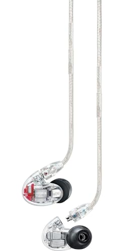 Shure SE846 Gen 2 Sound Isolating Wired Earphones - Clear | Flagship in-ear monitors with four drivers and customizable sound; includes 64-inch detachable cable - color: Clear, style: Gen 2