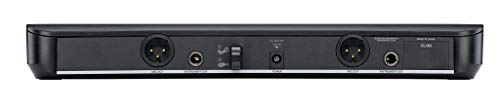 Shure BLX288/PG58 Dual Wireless Vocal System - H11 Band | 14-hour battery and 300 ft UHF range with two PG58 handheld vocal mics and dual-channel receiver for live vocals - style: H11 Band (572-596 MHz)