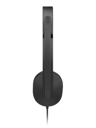Lenovo USB-A Wired Stereo Headset for PC/Laptop, AI Noise Canceling via APP, 140g Lightweight, Replaceable Earcups, Double-Sided Boom Mic, in-line Controls with Mute for Call. Work with Teams/Zoom | Business communication and audio with USB-A connection,