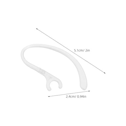 10pcs Wireless Earphone Ear Hooks - 360° Rotatable Silicone Earbud Earloops - Anti-Slip Sports Earbud Holder Clamps - Earpeice Clip Accessories for Secure Fit - color: Transparent