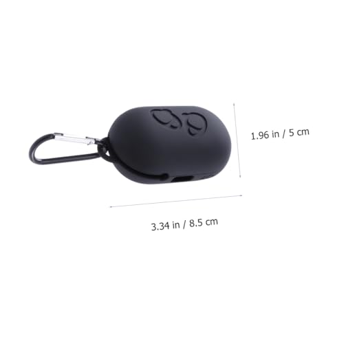 Silicone Protective Case for Wireless Earphones Shockproof and Dustproof Sleeve Compatible Full Protection for Charging Case Black