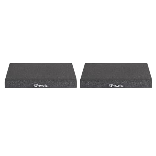 Gator Frameworks Pair of (2) Acoustic Foam Isolation Pads for Studio Monitors, Fits 8" Speakers (GFW-ISOPAD-LG) - size: Large