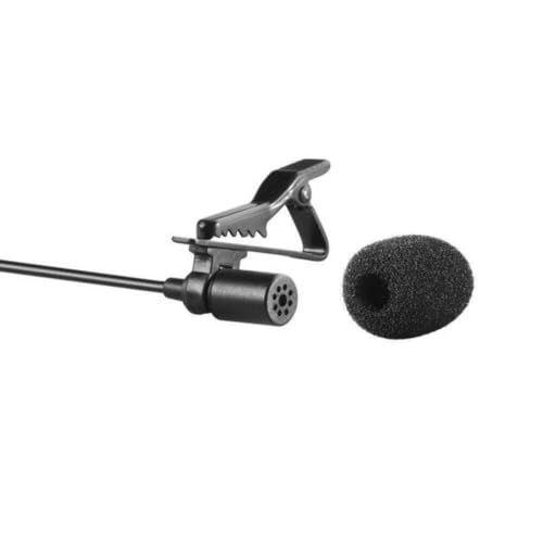 Boya BYM1 by Shotgun Video Microphone by-M1 Ultimate 3.5mm Lapel Mic Clip-On Video Recording Omnidirectional Condenser for iPhone Android Smartphone Mac Tablet DSLR Camcorder, Black