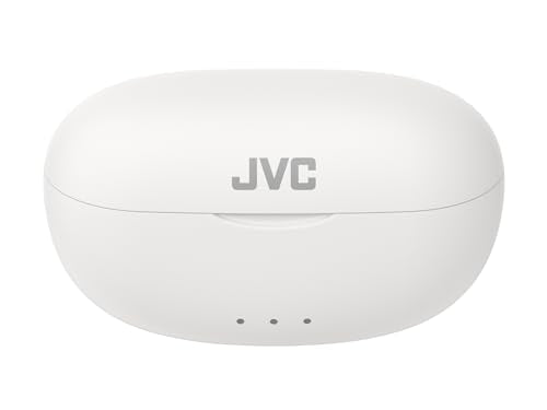 JVC Gumy HAA7T2W True Wireless Earbuds, White | Bluetooth 5.3, 24-Hour Playback, IPX4 Water Resistant, XS/S/M/L Earpieces, Built-in Mic - color: White
