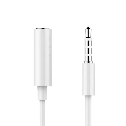 OLIREXD 2Pcs 3.5mm Headphone Extension Cable, 4 Pole Male to Female Headphone Jack Extender, 3ft Audio Extension Cable, White Headphone Extender Cable Compatible with PC, Tablet