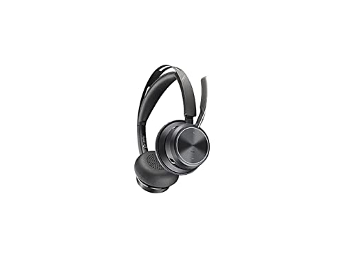 Poly - Voyager Focus 2 UC USB-A Headset (Plantronics) - Bluetooth Dual-Ear (Stereo) Headset with Boom Mic - USB-A PC/Mac Compatible - Active Noise Canceling - Works with Teams, Zoom (Certified) & More - style: Headset