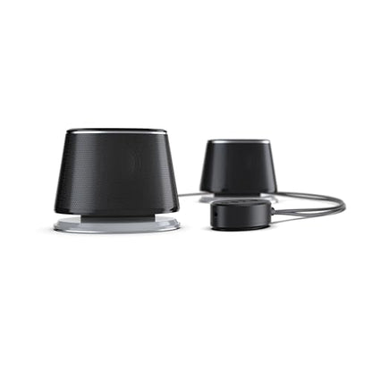 Amazon Basics Bluetooth Computer Speakers with USB 3.0, LED Blue Lighting, Volume Control, USB Powered, Set of 2