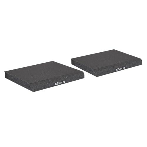 Gator Frameworks Pair of (2) Acoustic Foam Isolation Pads for Studio Monitors, Fits 8" Speakers (GFW-ISOPAD-LG) - size: Large