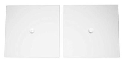 Rockville RVSM1 White Pair Adjustable Height Studio Monitor Speaker Stands | 33"-45" Height Range, 80 lb Capacity, EVA Isolation Pads, Steel Construction, Security Pin Lock
