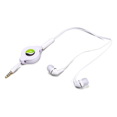 Retractable Earphones Headphones Hands-Free Compatible with Samsung Galaxy A15 5G/ A14 5G/ A13 5G, Headset 3.5mm w Mic Earbuds Earpieces Microphone