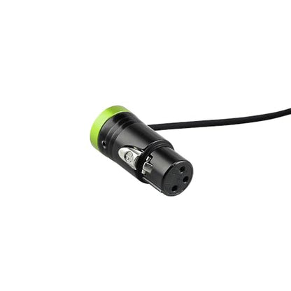 Uonecn Low-Profile XLR 3 Pin Male to Female Cable Original Connector Balanced Microphone Audio Cord Sommer SOD-14, Right Angle Short XLR Green 1M