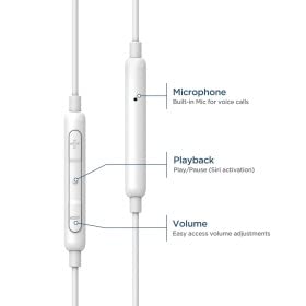Thore iPhone Earbuds with Lightning Connector MFi Certified by Apple Earphones (V100) Wired in-Ear Headphones with Volume Control & Mic for iPhone X, XS, XR, 11, 12, 13, 14 Pro Max (White Silver) - color: White