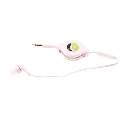 Headphone Retractable Mono Earphone for Compatible with Motorola Moto G Power 5G (2024) - 3.5mm w Mic Headset Handsfree Earbud Earpiece W1V