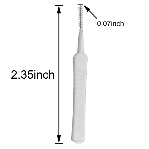 MEETOOT 50pcs Multifunctional Mobile Phone Charging Port Cleaning Brush 65mm Dust Shower Hole Cleaning Mini Brush Bendable Mini Soft Round Brushes