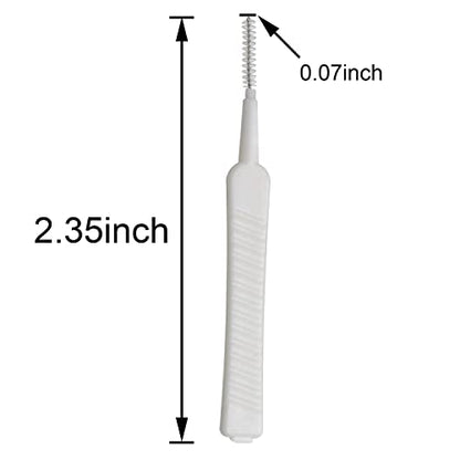 MEETOOT 50pcs Multifunctional Mobile Phone Charging Port Cleaning Brush 65mm Dust Shower Hole Cleaning Mini Brush Bendable Mini Soft Round Brushes