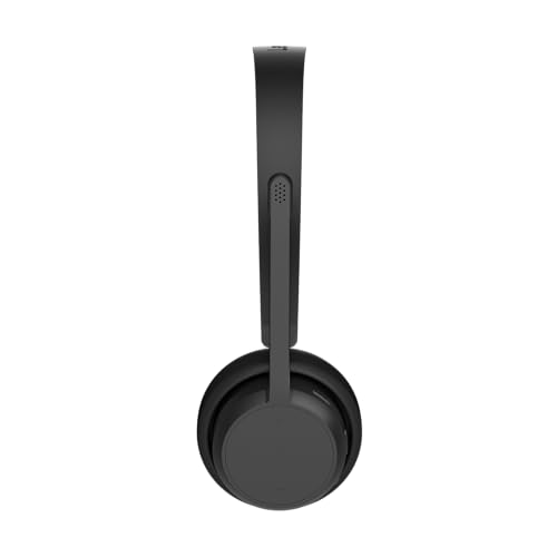 Lenovo Wireless Stereo Headset, Noise Cancelling Mic, Bluetooth 5.3 Multipoint, 31-Hour Talk & 60-Hour Playback, Lightweight 138g, Replaceable Earcups Over-Ear Comfort, Gaming, Office, & PC Use | Bluetooth headset with noise cancellation and 31-hour talk