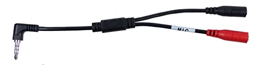 ALZO Smartphone 3.5mm TRRS Adapter Headphone Microphone Breakout Splitter Y-Cord - TRS Female for Mic & Audio Monitoring