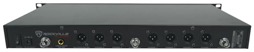 Rockville RWM-66 6-Mic Adjustable Frequency Wireless UHF Microphone System