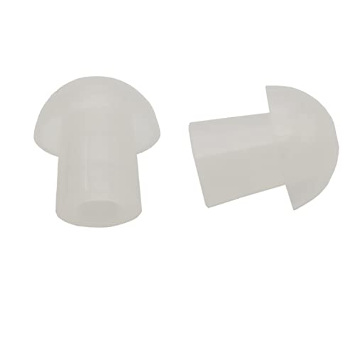 Replacement Mushroom Earbuds Ear Tips Compatible with Motorola Kenwood Baofeng Two Way Radio Air Acoustic Coil Tube Earpiece Transparent Security Headset (10 Pack)