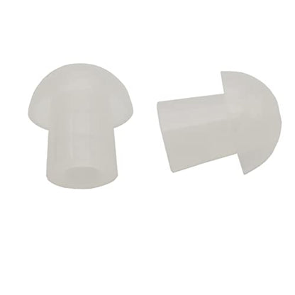 Replacement Mushroom Earbuds Ear Tips Compatible with Motorola Kenwood Baofeng Two Way Radio Air Acoustic Coil Tube Earpiece Transparent Security Headset (10 Pack)