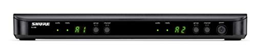 Shure BLX288/PG58 Dual Wireless Vocal System - H11 Band | 14-hour battery and 300 ft UHF range with two PG58 handheld vocal mics and dual-channel receiver for live vocals - style: H11 Band (572-596 MHz)