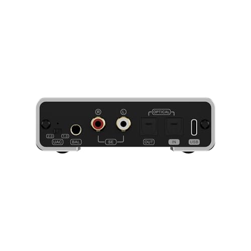 Fanmusic Topping DX1 II Gaming Ready DAC&Headphone AMP ES9039Q2M Decoder chip 3rd Generation XMOS XU-316 with Remote Control (Silver) - color: silver