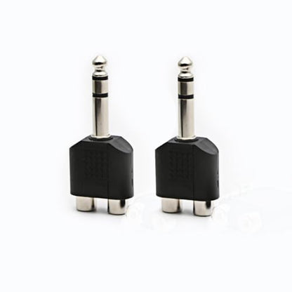 2pcs 1/4" 6.35mm/6.5mm Stereo Male to Dual RCA Female Adapter Stereo Male to Dual RCA Female Audio Adapter for Sound Equipment (Double Channel) - color: 3PCS 2RCA TO 6.35MM